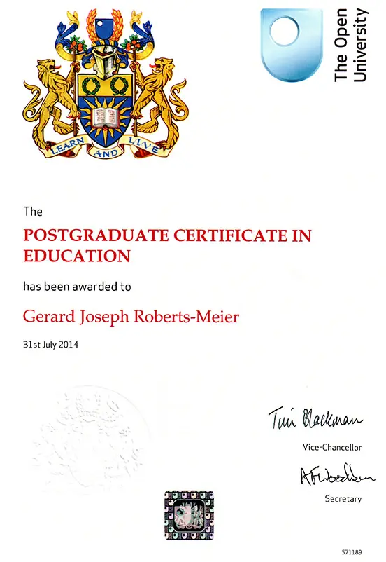 Tutor PGCE Master's Level'